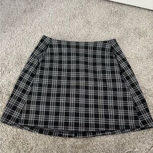 Originality Dry Goods Classic Black and White Plaid Skirt